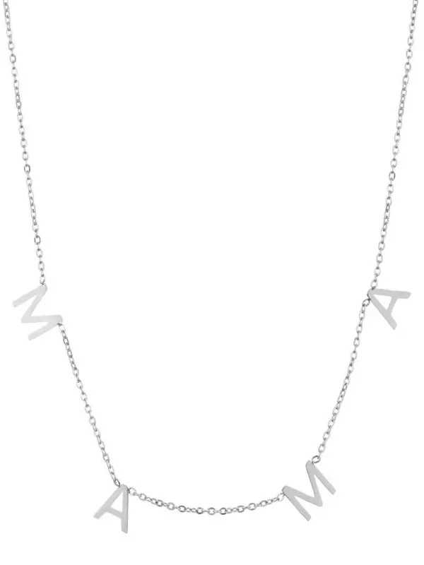 Collar Mamá con Nombre Acero Inoxidable