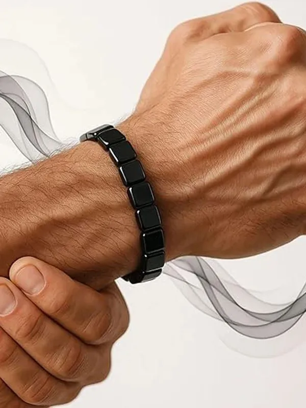 Pulsera de Hematita Natural para Hombre