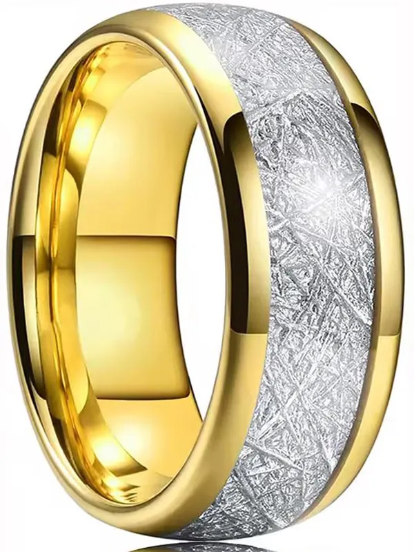 Anillo Dorado para Hombre Acero Inoxidable