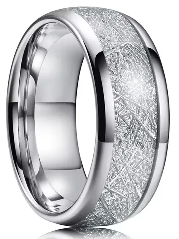 Anillo Hombre Acero Inoxidable Plateado