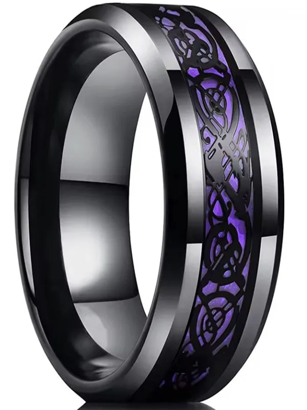 Anillo de Acero Inoxidable para Hombre Gótico